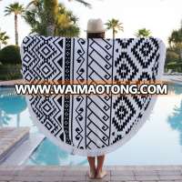 Cotton Printed Round Beach Towel