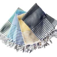 High grade light weight 100% cotton hand woven striped turkish towel