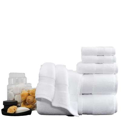 Hot Selling Amazon Turkish Organic Cotton Terry Cloth Spa Hotel Plain White Beach Bath Towel